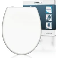 Schütte WC-Sitz WHITE, Toilettendeckel, Absenkautomatik, Schnellverschluss, O-Form, bis 175kg