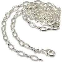SilberDream Charm-Kette SilberDream Charmskette Charms Halsschmuck (Charmskette), Charmshalsketten ca. 70cm, 925 Sterling Silber, Farbe: silber, Made-In