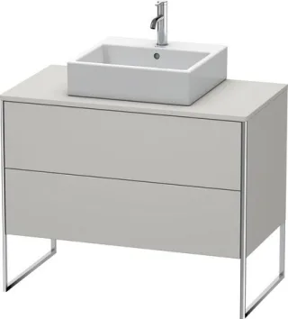 Duravit XSquare Konsolenwaschtischunterbau bodenstehend Betongrau Matt 1000x548x778 mm - XS492100707 XS492100707