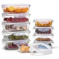 Lacers Frischhaltedose Lacers PurpleLine Frischhaltedosen Set aus Glas 20er-Set mit Deckel, (20-tlg)