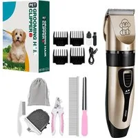 Senmudi Hundeschermaschine Leise Hundeschermaschine,Hund Katze Tierhaarschneidemaschine, Elektrische Hundetrimmer,Schnurlosen Haarschneidemaschine, Profi Schermaschine,für Langhaar Katze dicke,verfilzte Tierhaare