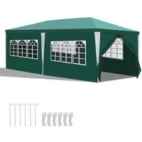 Clanmacy Pavillon Pavillon Partyzelt Festzelt Wasserdicht mit Fenster 3x3m/3X6m