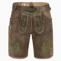 HerzSticht Trachtenlederhose Herren Trachten Lederhose (Modell: Geissberg) (Set, 1-tlg., MIt Gürtel)