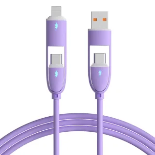 PD100W USB-A/USB-C to iP/USB-C Cable Fast Charging Data Transmission Pure Copper Core Line 1M/1.5M Long for iPhone 16 16