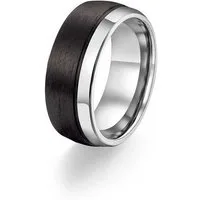 Adam & Eve Trauring Carbon/Titan - Eheringe, Partnerringe "AEC57M" ohne & mit Zirkonia