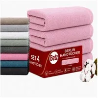 Betz Handtuch Set Berlin – 4er Pack Handtücher 50x100 cm, 100% Baumwolle, Frottee Handtücher für Bad, Gäste & Alltag – hochwertige Qualität
