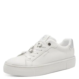 Tamaris - Da.-Schnürer white/silver - Gr. - 40