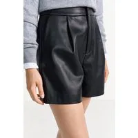 RICHROYAL Shorts in Lederoptik, ausgestellter Schnitt