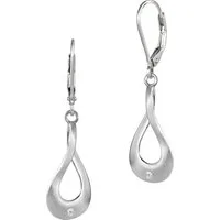 SilberDream Paar Ohrhänger SilberDream Ohrringe Damen 925 Silber (Ohrhänger), Damen Ohrhänger aus 925 Sterling Silber, Farbe: silber, weiß