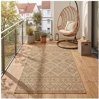 Teppium Teppich Ethno, Läufer, Höhe: 3 mm, Teppich Wetterfest Waschbar Balkon, Garten, Terrasse und Küchenteppich