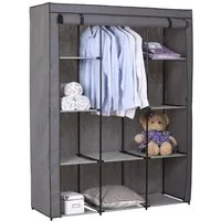 IDIMEX Kleiderschrank STEVEN Keller Regal mit Schutzhülle, 9 Regalfächer individuell verstellbar