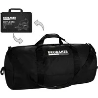 BRUBAKER Reisetasche Große Falttasche - Faltbare Reisetasche Schwarz - Weekender (1-tlg., Leichte Falt-Trainingstasche für Herren und Damen), Wandelbare Sporttasche - Duffle Bag für Reisen, Urlaub, Fitness