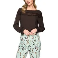 Marc Cain Langarmbluse Fading Flowers Premium Damenmode mit Spitze, elegant