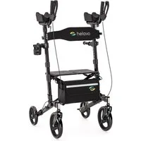 Helavo Rollator H1060, Aufrechter Arthritis-Rollator mit Unterarmstützen & Sitz bis 136kg