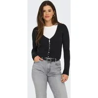 ONLY Strickpullover ONLRICA LIFE LS VNECK PEARLCARD KNT