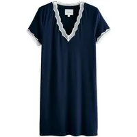 LAURA ASHLEY Nachthemd Laura Ashley Modal-Nachthemd mit Spitzenbesatz (1-tlg)
