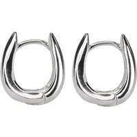 SILBERMOOS Paar Creolen Zeitlos-klassische Klappcreolen, 925 Sterling Silber