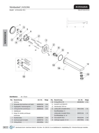 Ideal Standard Anschlußnippel, kpl., Brausegarnitur, A860867NU und Auslauf A860867NU