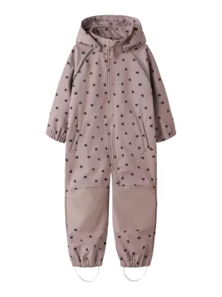 NAME IT - NMFALFA08 SOFTSHELL SUIT AOP 1FO NOOS Woodrose - Gr. - 122