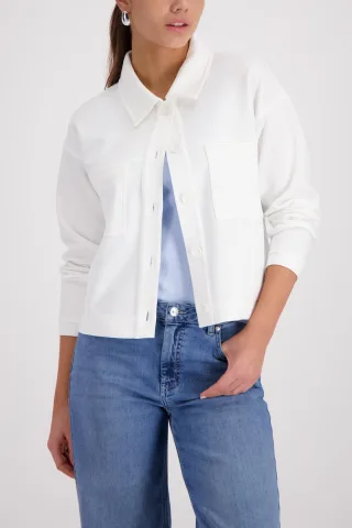 monari - Sweatjacke mit großen Taschen off-white - Gr. - 44