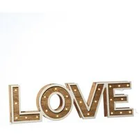 MARELIDA LED Dekolicht LED Deko Schriftzug Love Schild Dekoaufsteller 24LED Leuchtbuchstaben, LED Classic, warmweiß (2100K bis 3000K)