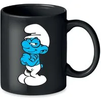 Blondie & Brownie Tasse Schlaubi Schlumpf Schlümpfe Schlumpfine, Keramik