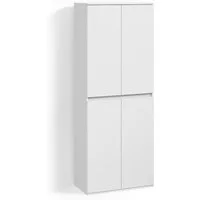 Livinity® Kleiderschrank Garda, Weiß, mit 4 Türen (1-St)