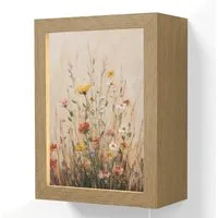OnlyWow Wandleuchte Lightbox Wildblumen - Pinselstriche - Ruhig, Dimmbar, Farbwechsel, LED, Warmweiß, Kaltweiß, Neutralweiß Einstellbar, Wandlampe Innen, Dimmbar, mit Kabel, LED, Beleuchtung, Wohnzimmer