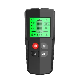5-in-1 Stud Finder Wall Scanner with Backlit Display - Accurately Detect Wood Metal Studs Live AC Wires Enhanced Depth D
