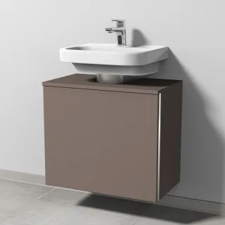 Sanipa 3way Universal-Waschtischunterbau mit 1 Auszug, Taupe-Matt BP6001T