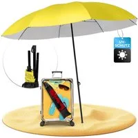 Styngard Sonnenschirm Reise Sonnenschirm Nizza, LxB: 180,00x155,00 cm, mit UV Schutz 50+ - Strandschirm Sonnenschirm Strand mit Abspannleinen