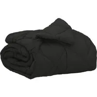 vidaXL Bett Ganzjahresbettdecke Schwarz 135 x 200 cm Mikrofaser (1-tlg)