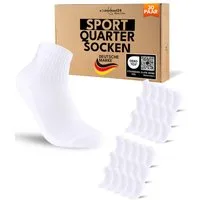 sockenkauf24 Sportsocken 10 Paar kurze Tennissocken Quarter Sportsocken Herren Damen Baumwolle (30-Paar) verstärkte Ferse & Fußspitze, gepolsterte Sohle, Atmungsaktiv