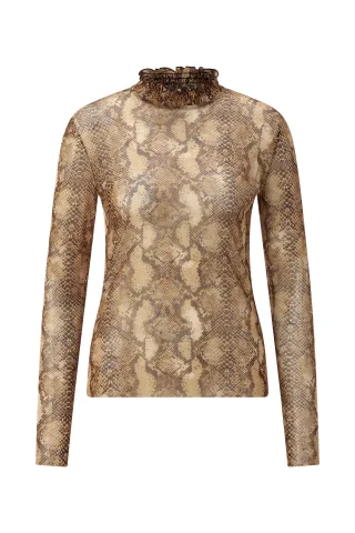Rich & Royal - Mesh Snake LS cinnamon - Gr. - XS