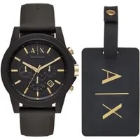ARMANI EXCHANGE Quarzuhr The Chronograph with Golden Details Silikon