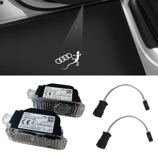 Original Audi Echse Ringe LED Einstiegsbeleuchtung Tür Logo Adapter VIELE AUDI