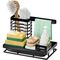 Refined Living Küchenorganizer-Set Spülbecken Organizer Küchen, Spüllappenhalter mit Abflusspfanne, (Schwammhalter, Spülmittel Halterung Küche, Waschbecken Abwasch Organizer,Spülorganizer Spüle Ablage, Große Speicherkapazität, 1-tlg., Spülbürstenhalt