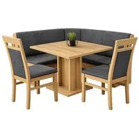 Stolebaenk Eckbankgruppe Lügde EBG LEIBTI Sonoma/Artisan, (Set), Bestehend aus 1x Eckbank, 1x Tisch, 2x Stühle