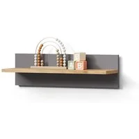 Livinity® Wandregal Mailo, Grau/Artisan/Artisan, 70 x 20 cm, 1-tlg.