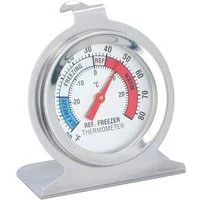 *Alpina* Kühlschrankthermometer KÜHLSCHRANKTHERMOMETER aus Edelstahl analog Gefrierthermometer 97, Gefrierschrankthermometer Kühlschrank Gefrierschrank Thermometer