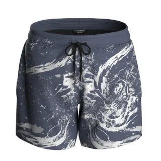 Wassertiger-Logo-Schwimmshorts in Grau