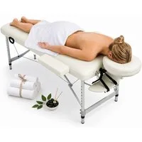 Mucola Massageliege Massageliege Aluminium 2 Zonen schwarz Massagebank klappbar Therapie (Stück, Premium-Massageliege), Abnehmbare Elemente
