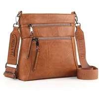 TANTOMI Schultertasche Damen Umhängetasche mit Mehreren Fächern und RFID-Schutz (Crossbody Bag aus PU-Leder mit verstellbarem Schultergurt), Ideal für Alltag, Reisen, Arbeit, Shopping und Spaziergänge