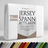 Strauss Home Spannbettlaken Premium Topper Spannbettlaken 150GSM für Matratzen-Topper 10cm Höhe, Gummizug: Rundumgummi, für Topper mit einer Höhe von 10cm, OEKO-TEX zertifiziert