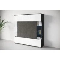 OTTO home Highboard Kenia (1 St), Modernes Highboard, mit Glastüren, Breite 135 cm