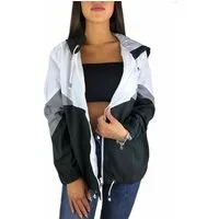 Worldclassca Windbreaker Worldclassca Damen Windbreaker Festival Jacke 90s Blouson Regen Kapuzenjacke Sport Hoodie Übergangsjacke Wasserabweisend XS-XL