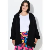 Angel of Style Strickjacke Kapuzen-Strickjacke Straight Fit Ballon-Langarm