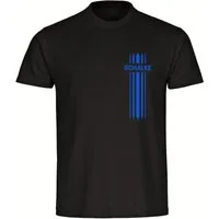 multifanshop T-Shirt Herren Schalke - Streifen - Männer