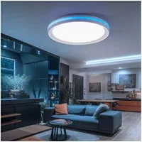 JUST LIGHT LED Deckenleuchte, Leuchtmittel inklusive, Kaltweiß, Warmweiß, Neutralweiß, Tageslichtweiß, Deckenleuchte Wohnzimmerlampe Schlafzimmerleuchte LED Dimmbar RGB