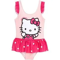 Cerdá Badeanzug Hello Kitty Mädchen Schwimmanzug mit Rüschendetails Gr. 98 -128 cm
